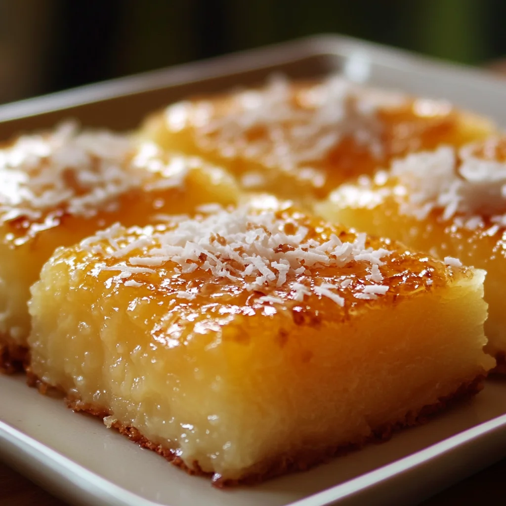 Cassava Cake with Macapuno