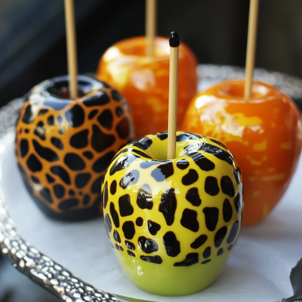 Leopard Candied Apples