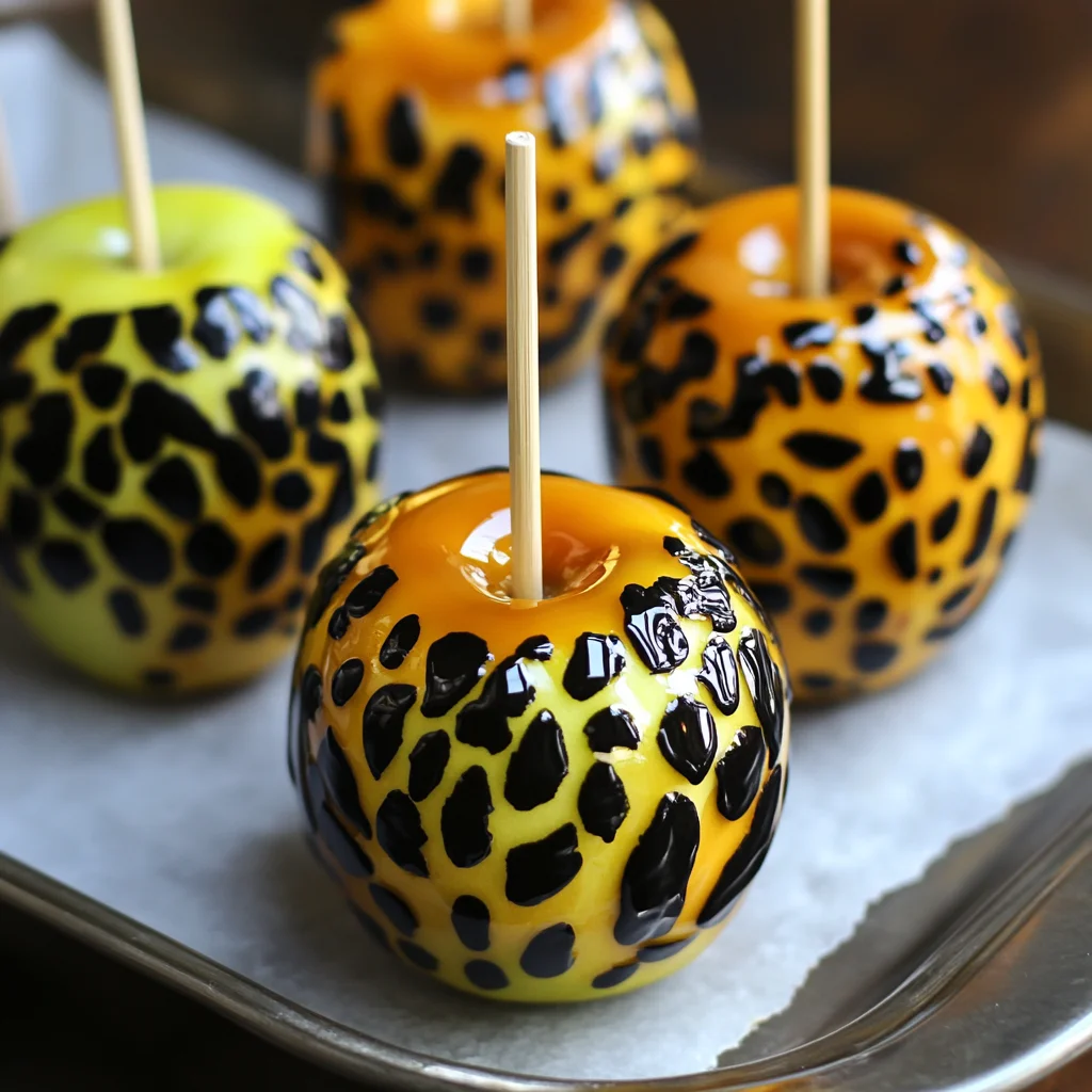 Leopard Candied Apples