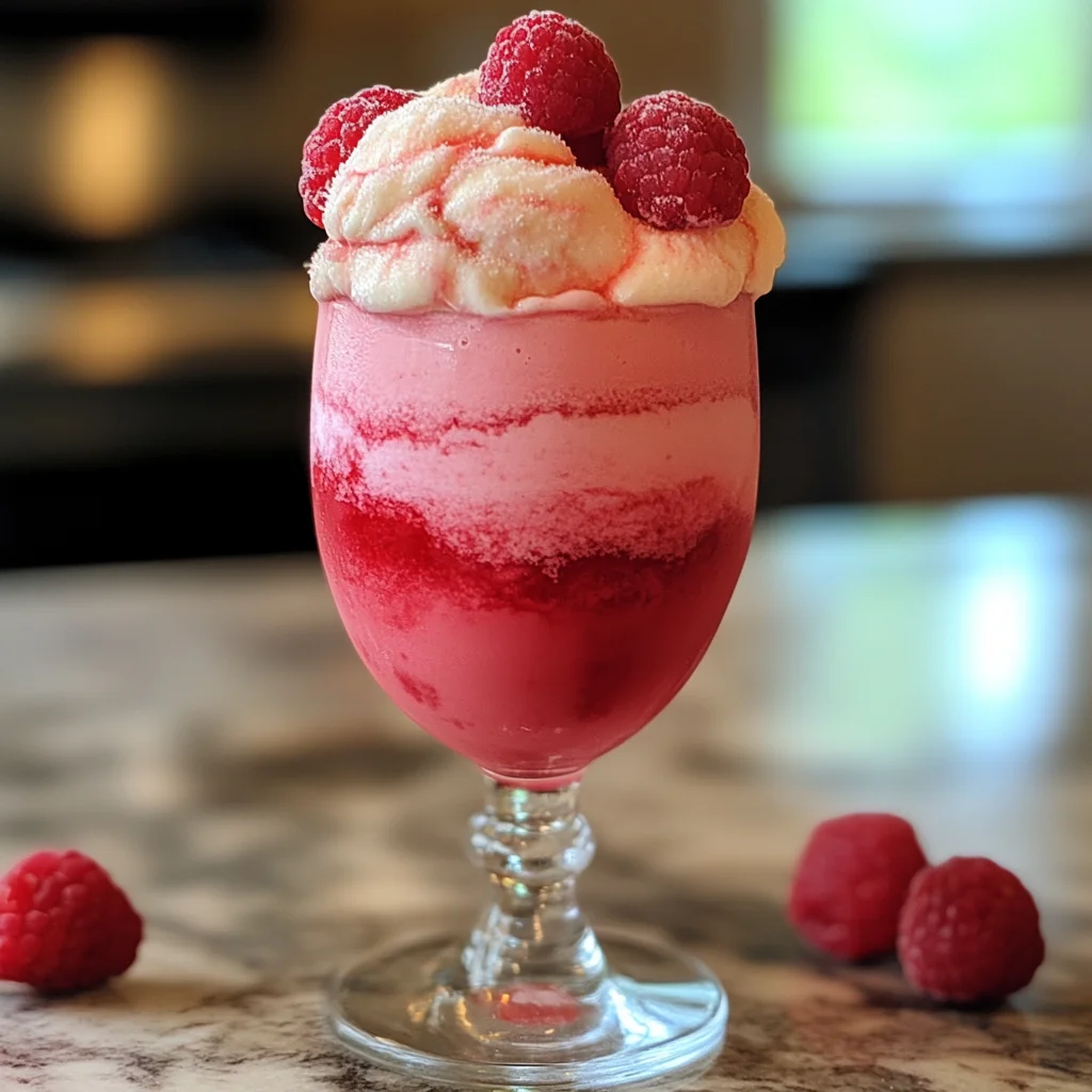 Raspberry Champagne Float