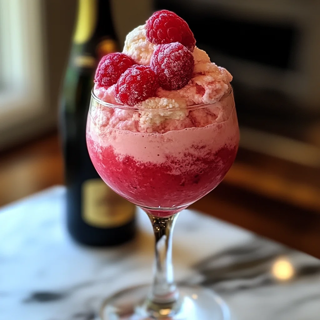 Raspberry Champagne Float