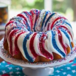 Red, White, & Blue Swirl Bundt Cake