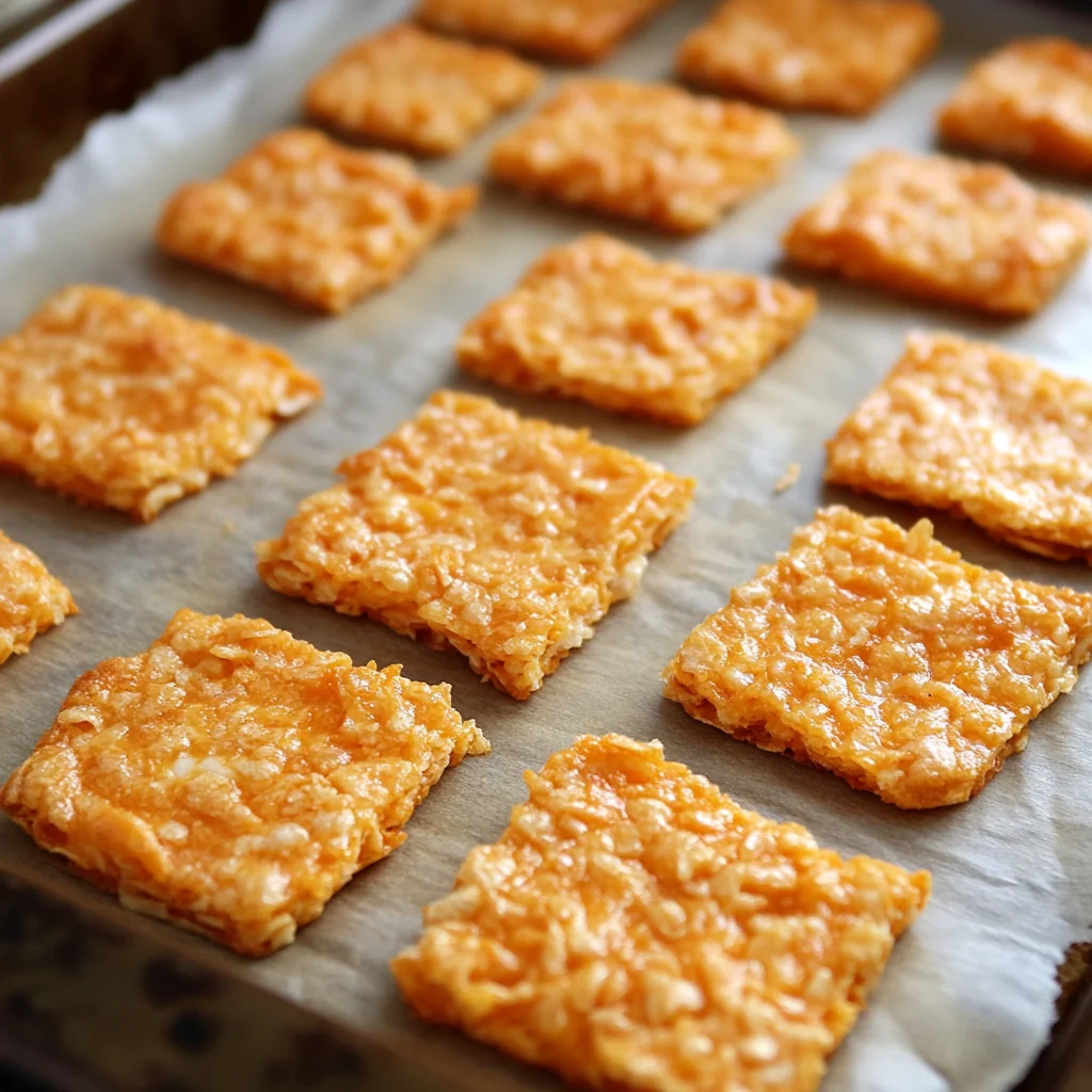 Rice Krispie Cheddar Crackers