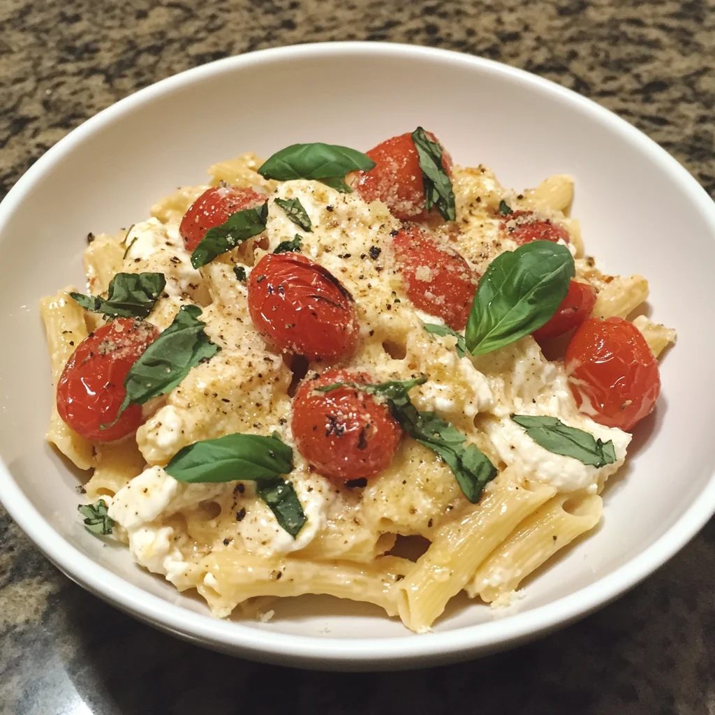 Roasted Tomato and Garlic Ricotta Pasta