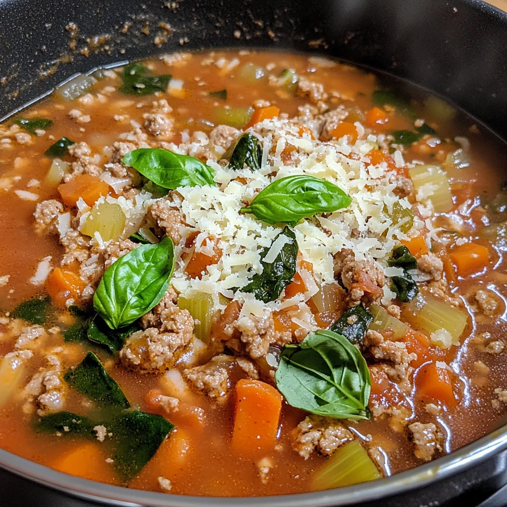 Italian Ground Turkey Soup – Hearty, Healthy & Full of Flavor!