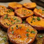 Pepper Jelly Glazed Sweet Potato Rounds