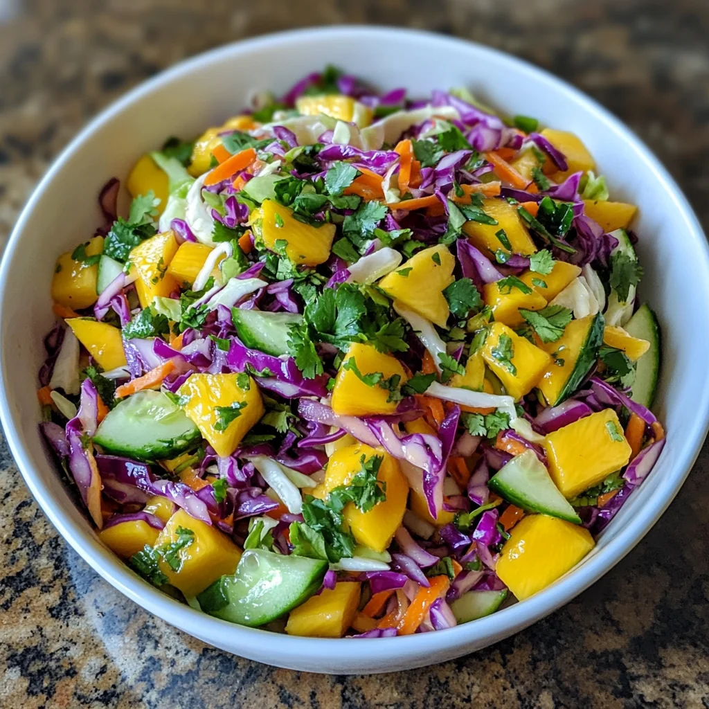 Tropical Cucumber Mango Slaw