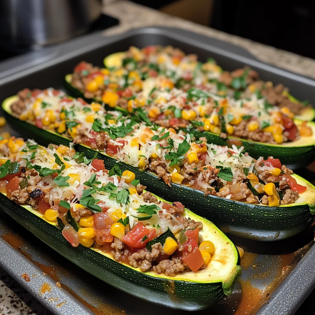 Stuffed Zucchini Boats – Low-Carb, Flavor-Packed & Perfect for Summer!