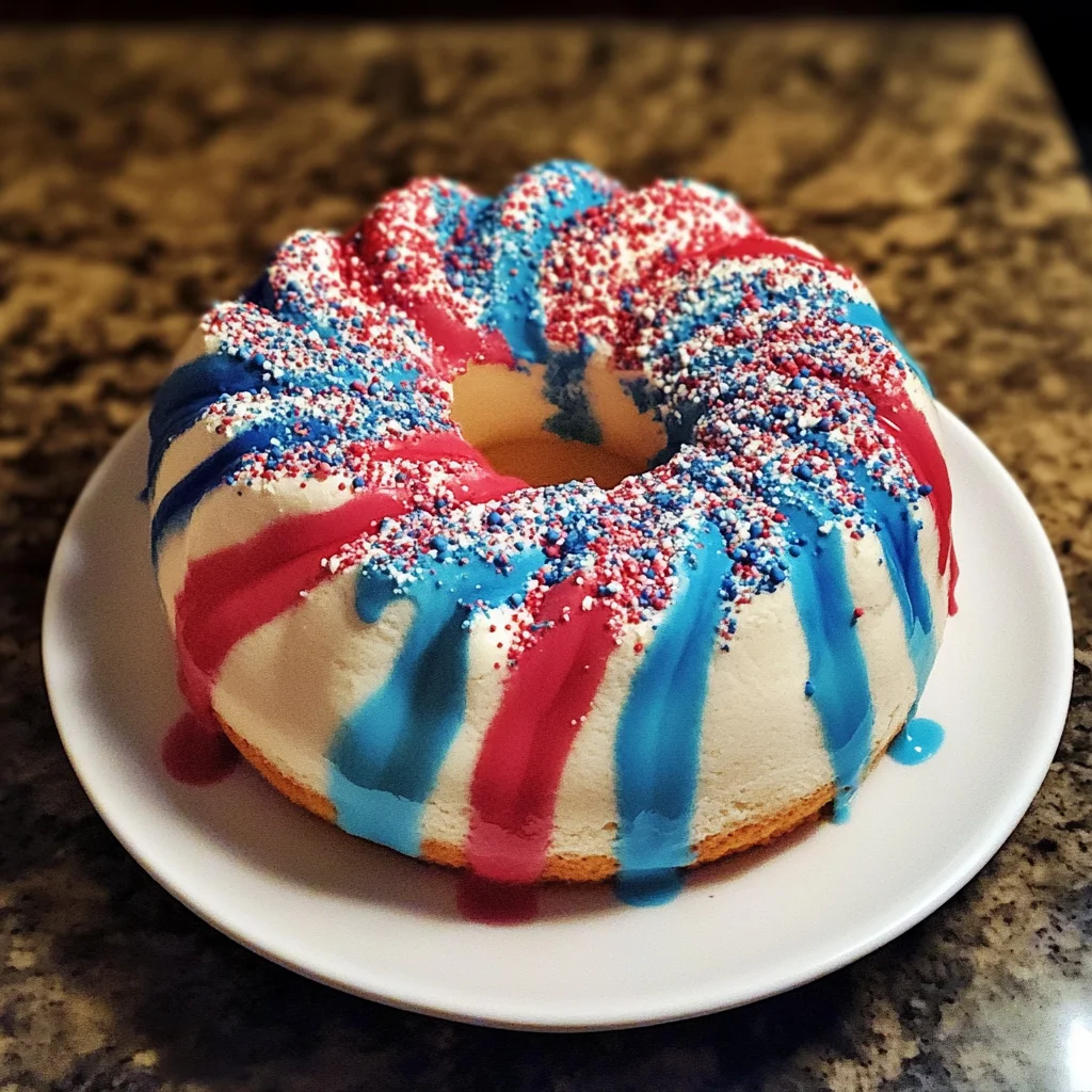 Red, White, & Blue Swirl Bundt Cake