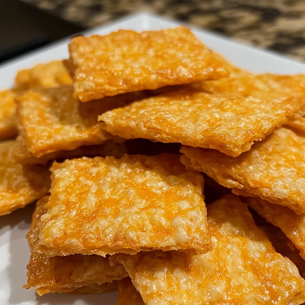 Rice Krispie Cheddar Crackers