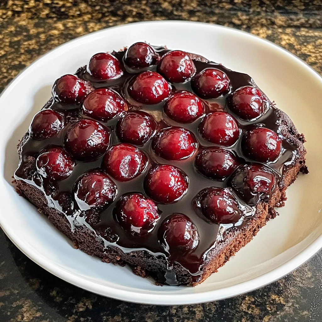 Chocolate Cherry Upside Down Cake