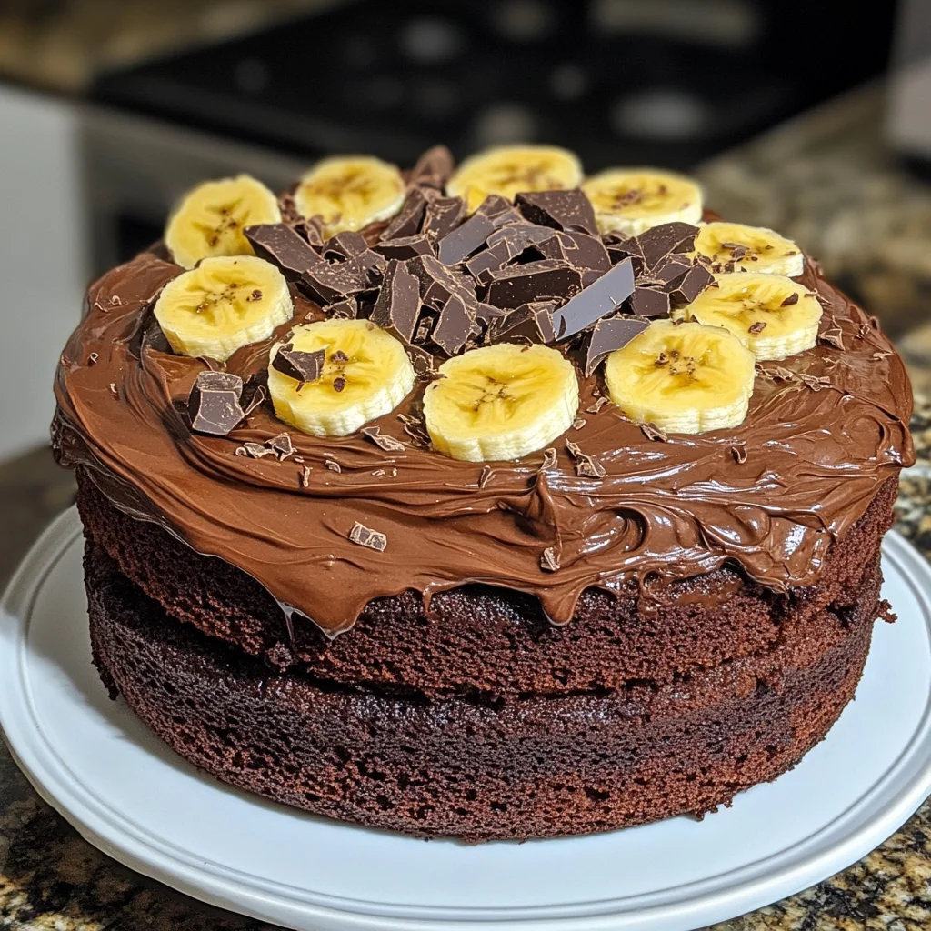 Double Chocolate Banana Layer Cake