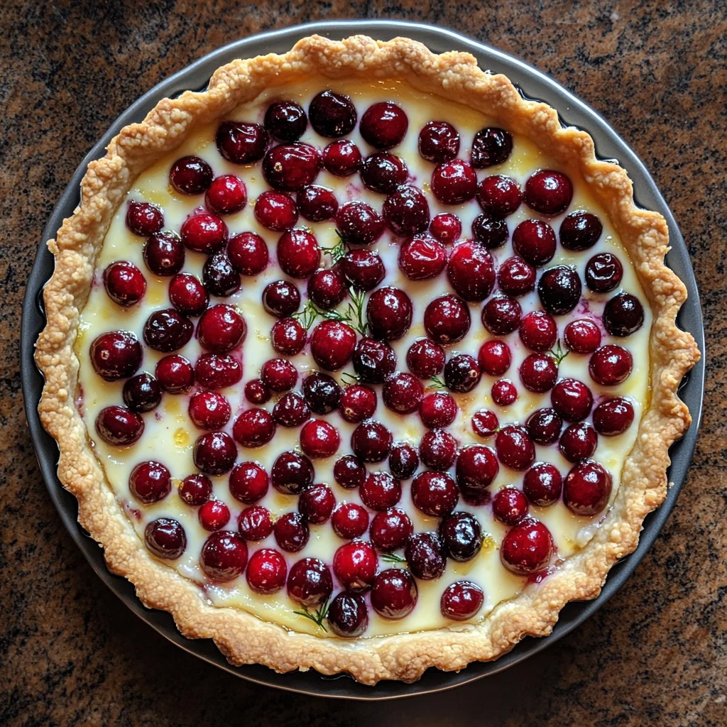 Roasted Cranberry and Goat Cheese Tart