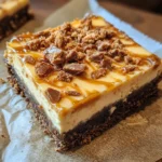 Butterfinger Caramel Cheesecake Bars