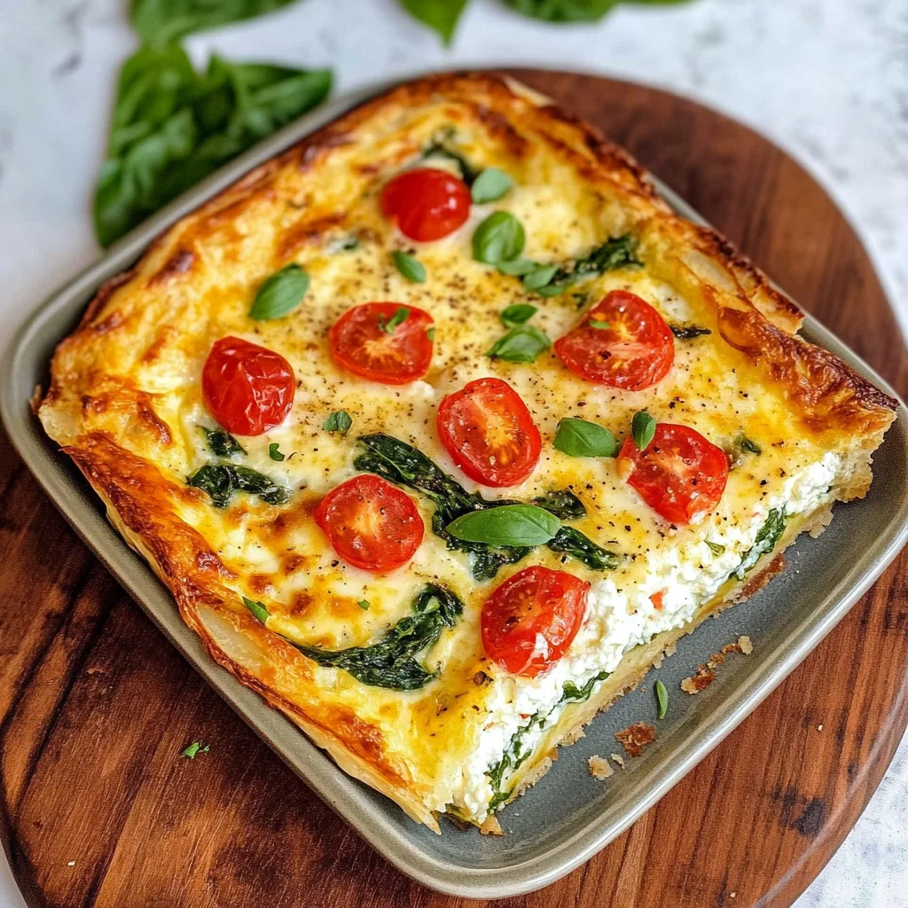 Spinach Ricotta Brunch Bake – Fluffy, Cheesy & Perfect for Crowds!