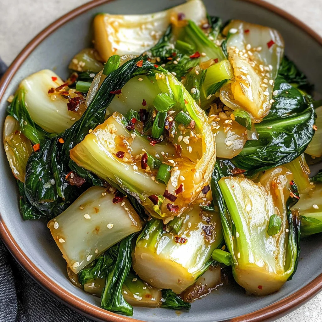 Quick Bok Choy with Garlic and Ginger