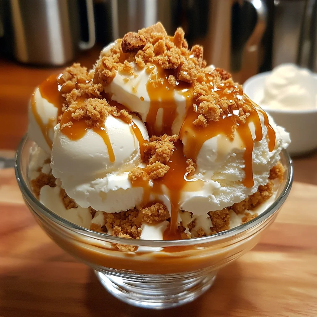 Caramel Cheesecake Ice Cream Dessert