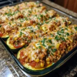 Stuffed Zucchini Boats – Low-Carb, Flavor-Packed & Perfect for Summer!