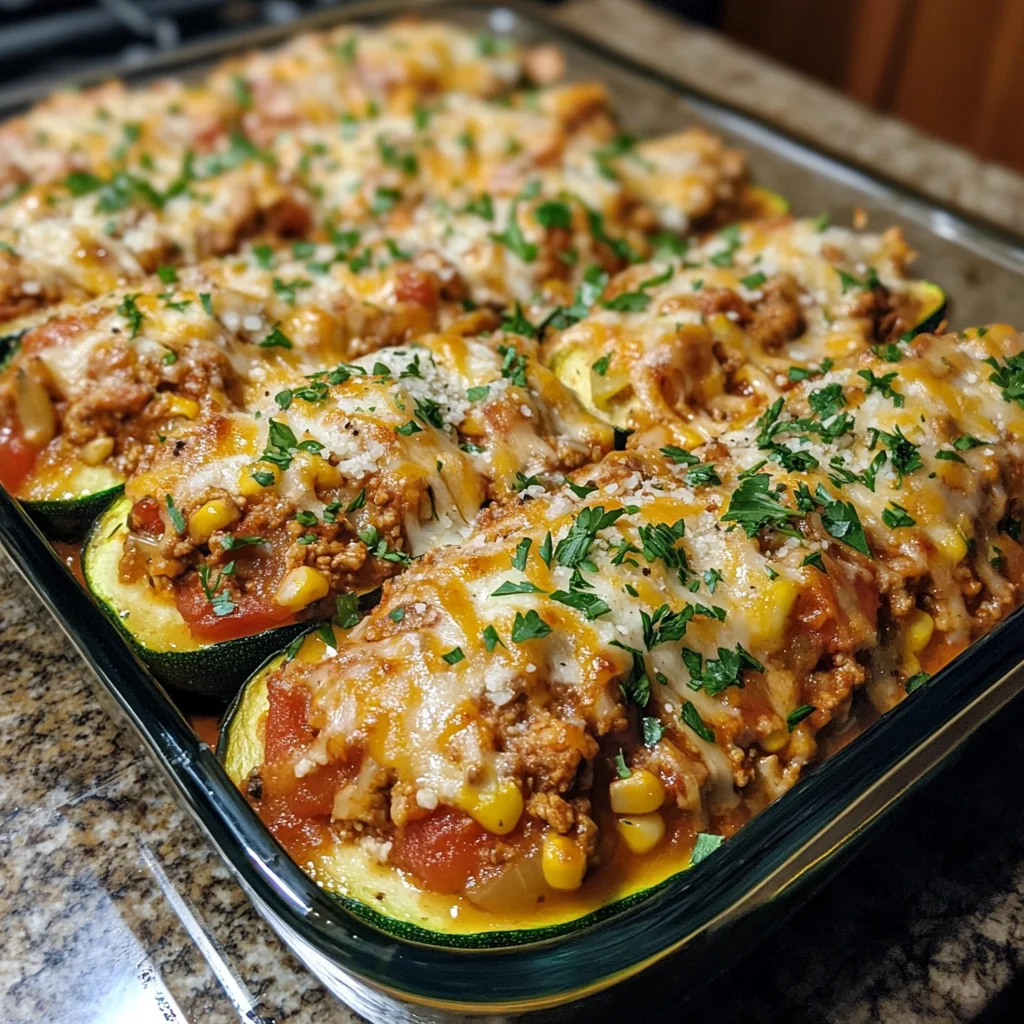 Stuffed Zucchini Boats – Low-Carb, Flavor-Packed & Perfect for Summer!