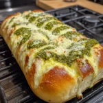 Cheesy Pesto Garlic Bread