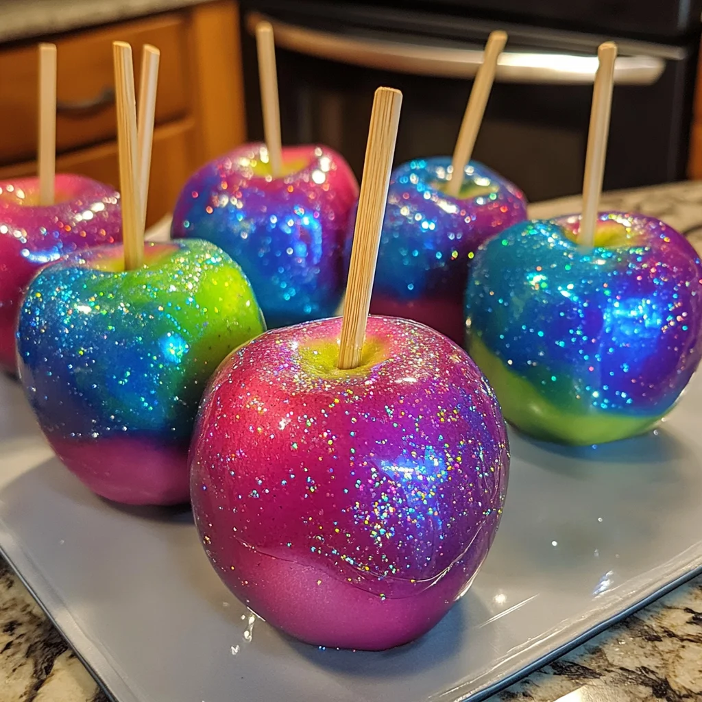 NEON GALAXY CANDY APPLES