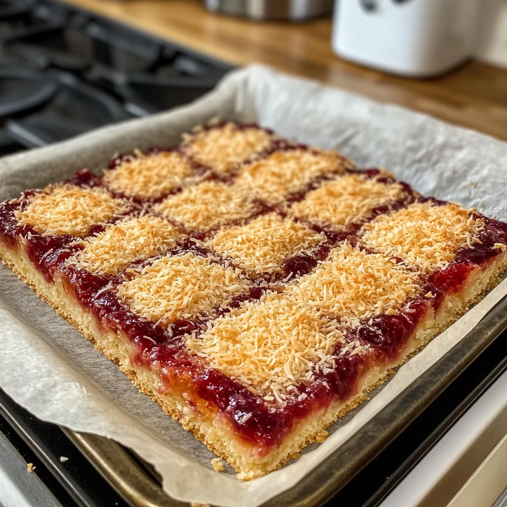 Jam & Coconut Dream Bars – Buttery, Fruity & Irresistibly Easy!