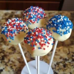 Red, White & Blue Cake Pops