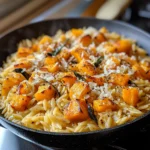 Creamy Orzo Pasta with Roasted Butternut Squash