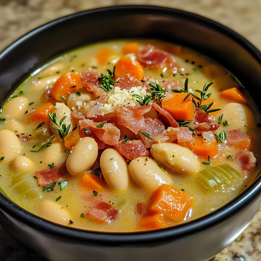 Creamy Bacon and White Bean Soup