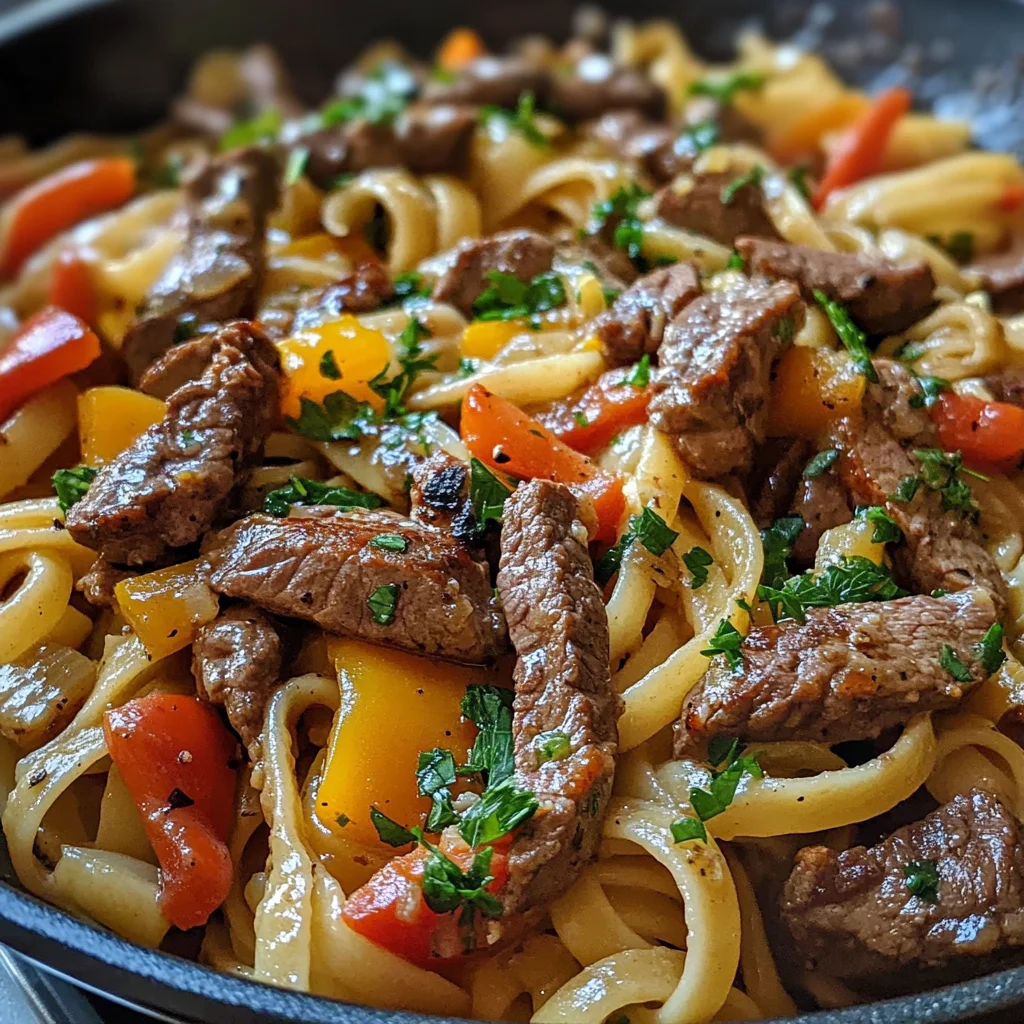 Pepper Steak Pasta