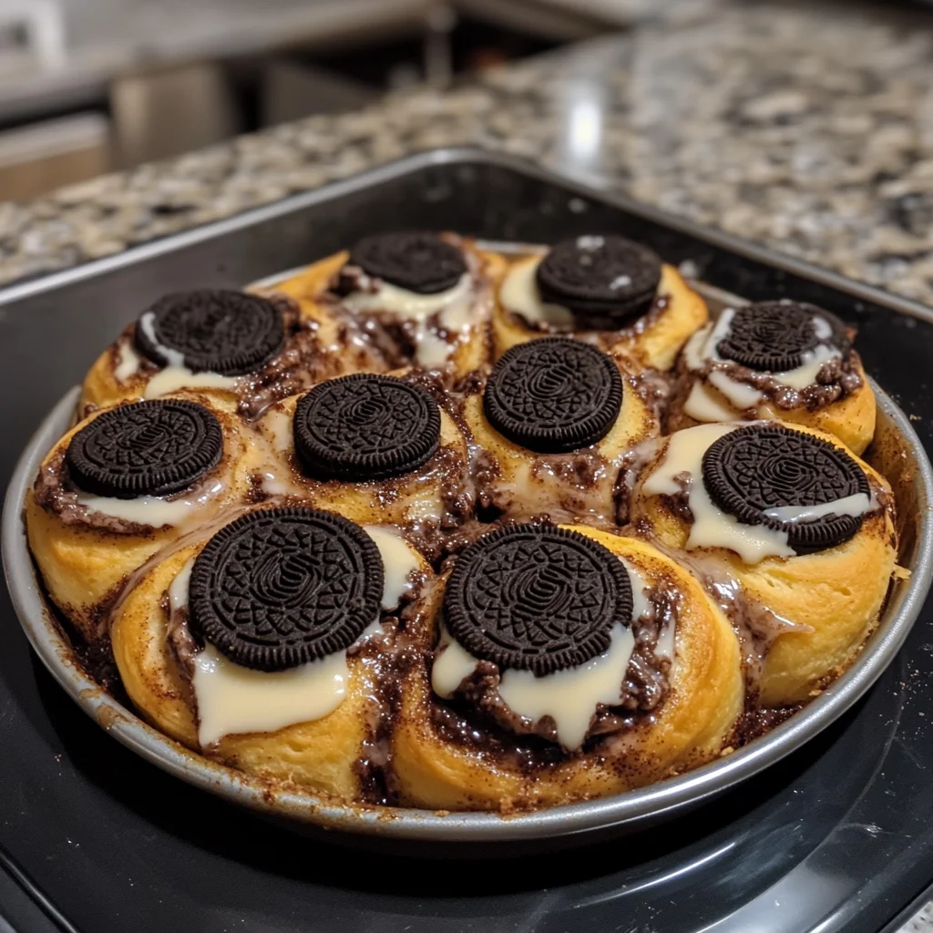 Oreo-Stuffed Cinnamon Rolls