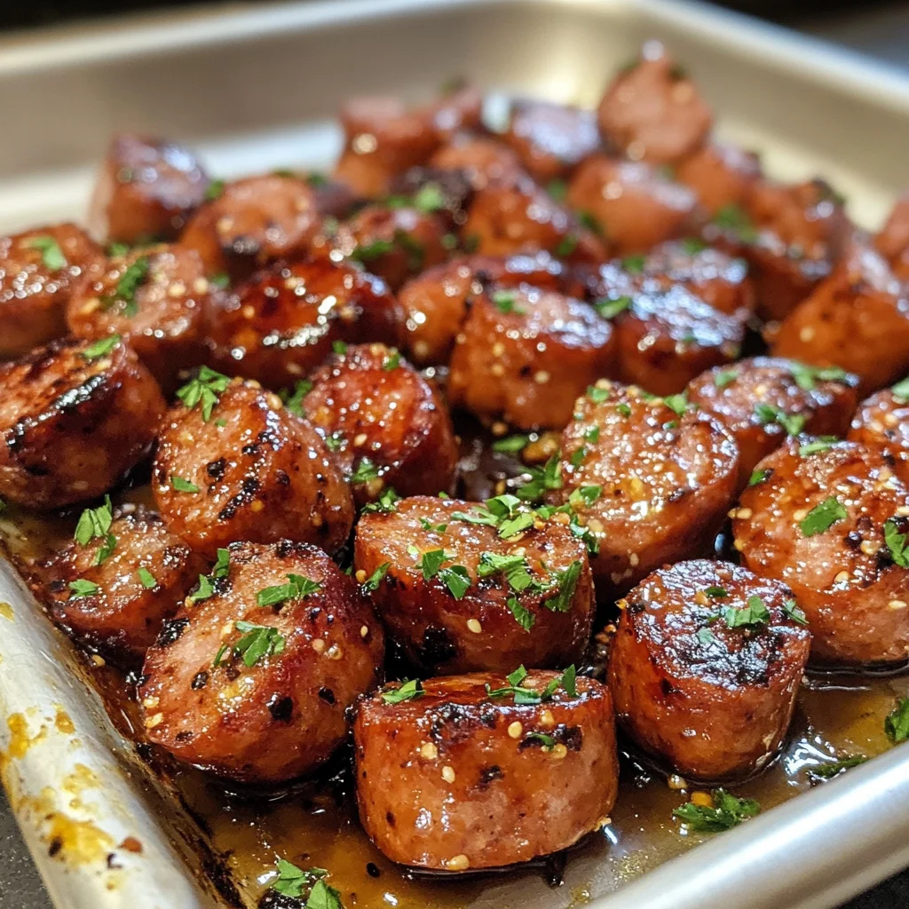 Sweet and Spicy Glazed Sausage Bites