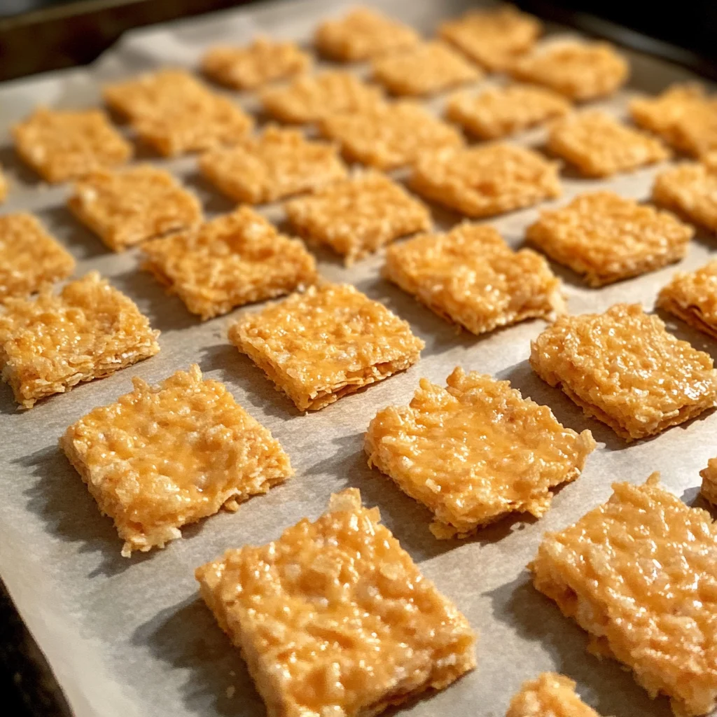 Rice Krispie Cheddar Crackers
