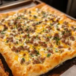 Biscuits & Sausage Gravy Breakfast Pizza – The Ultimate Morning Comfort Food!