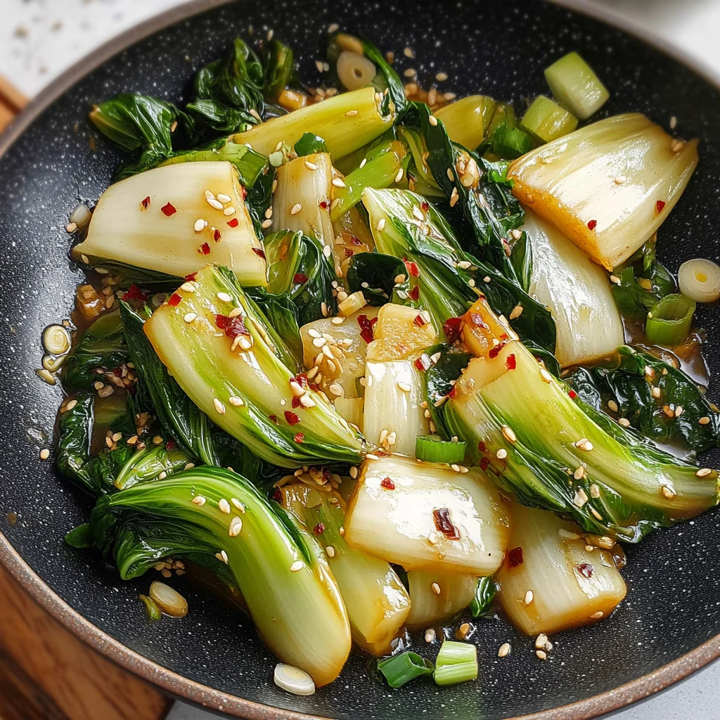 Quick Bok Choy with Garlic and Ginger