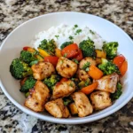 Chicken & Veggie Stir Fry with Creamy Rice