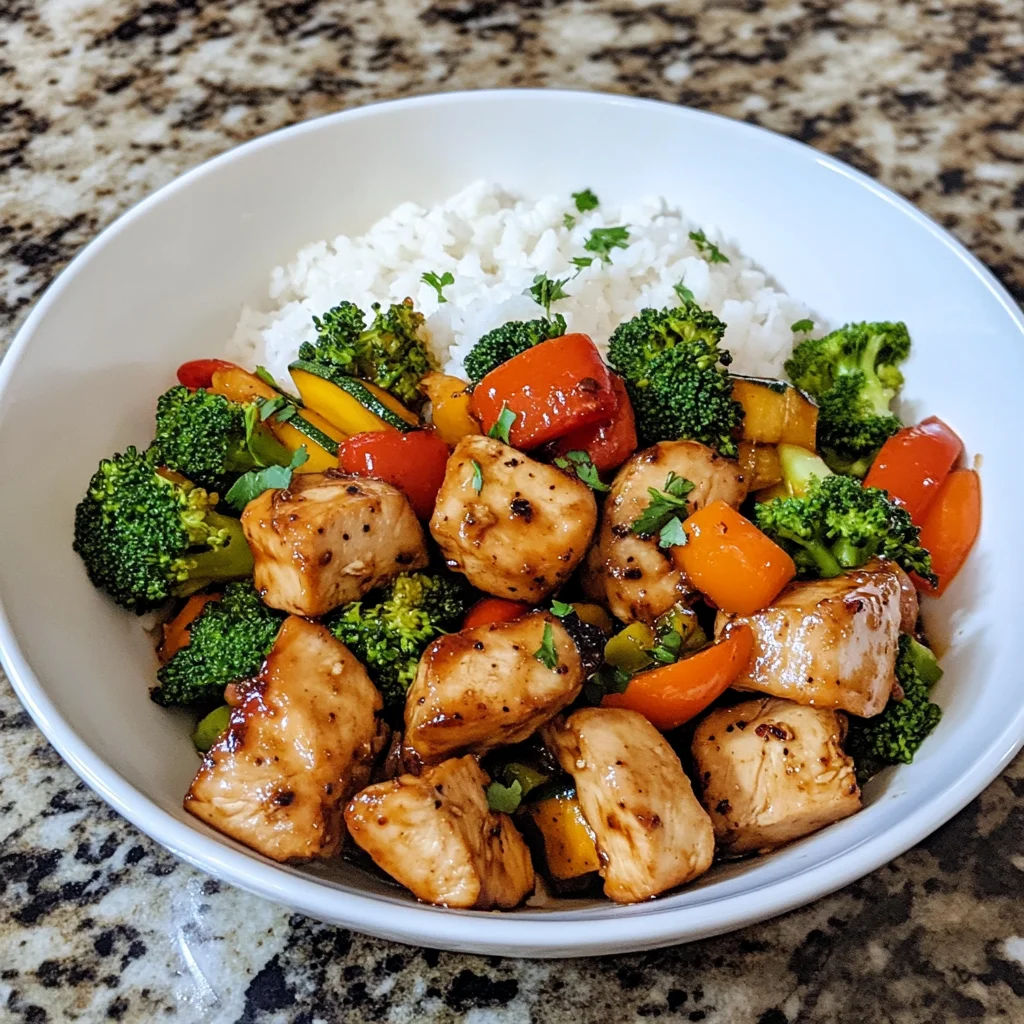 Chicken & Veggie Stir Fry with Creamy Rice