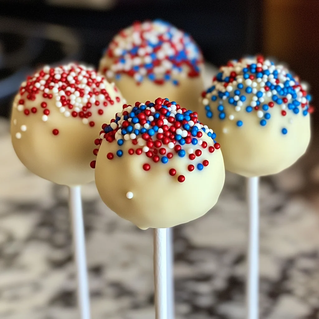 Red, White & Blue Cake Pops