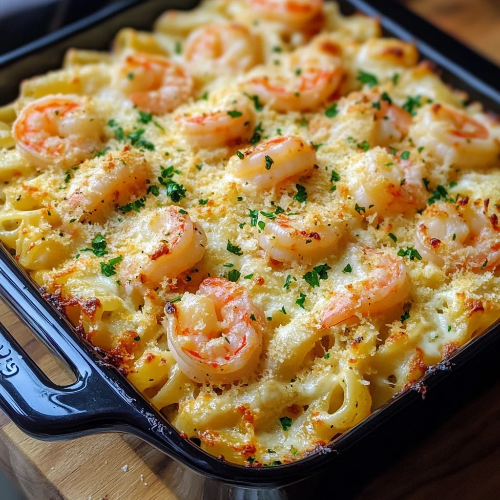 Shrimp Scampi Pasta Bake