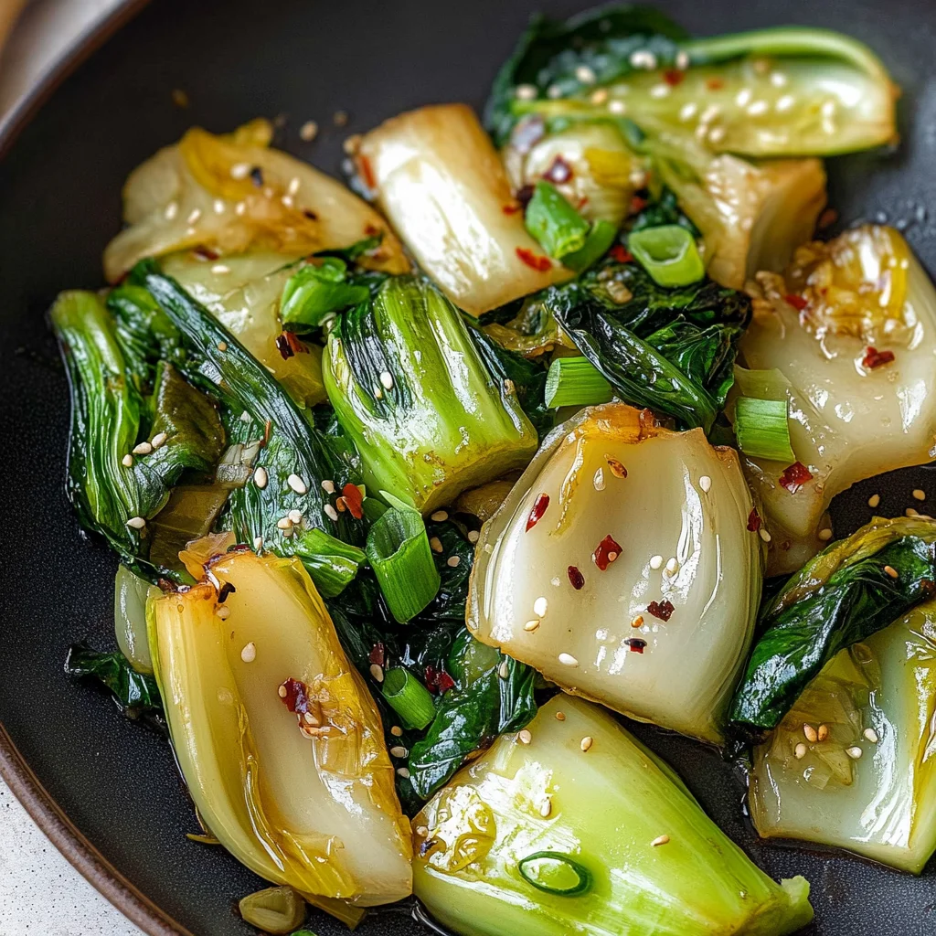 Quick Bok Choy with Garlic and Ginger