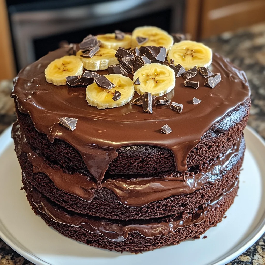 Double Chocolate Banana Layer Cake