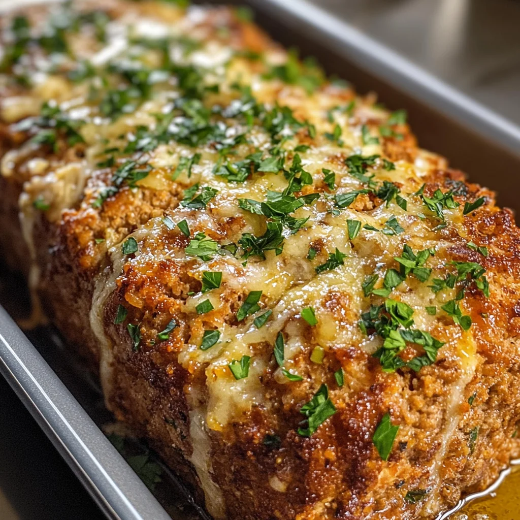 Garlic Parmesan Chicken Meatloaf
