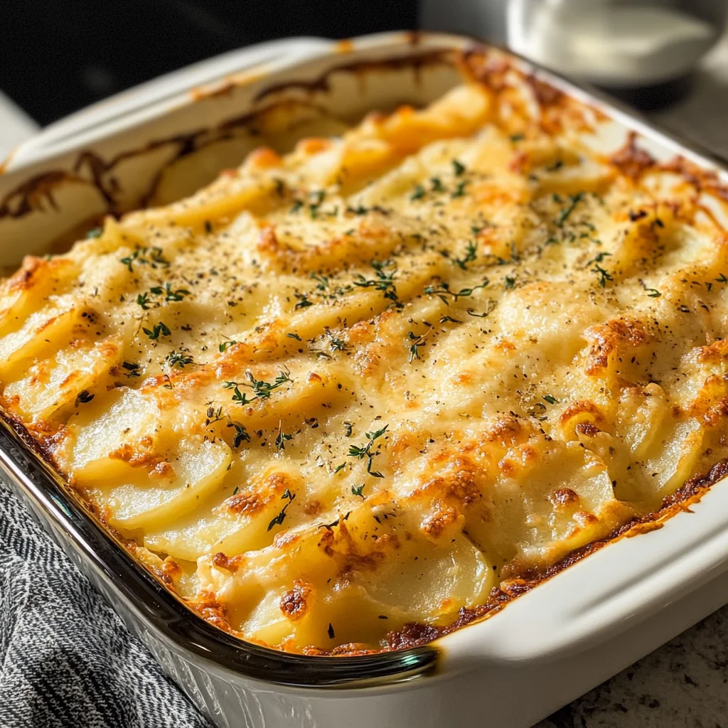 Cheesy Garlic Scalloped Potatoes