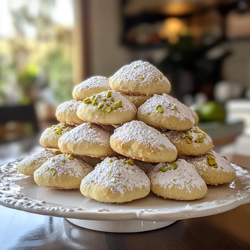 Homemade Pistachio Wedding Cookies