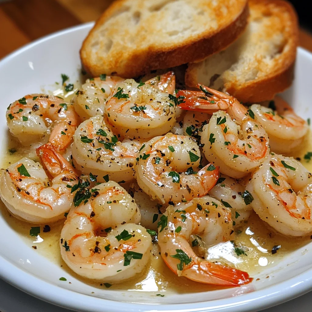 Shrimp Scampi Bowls with Garlic Bread