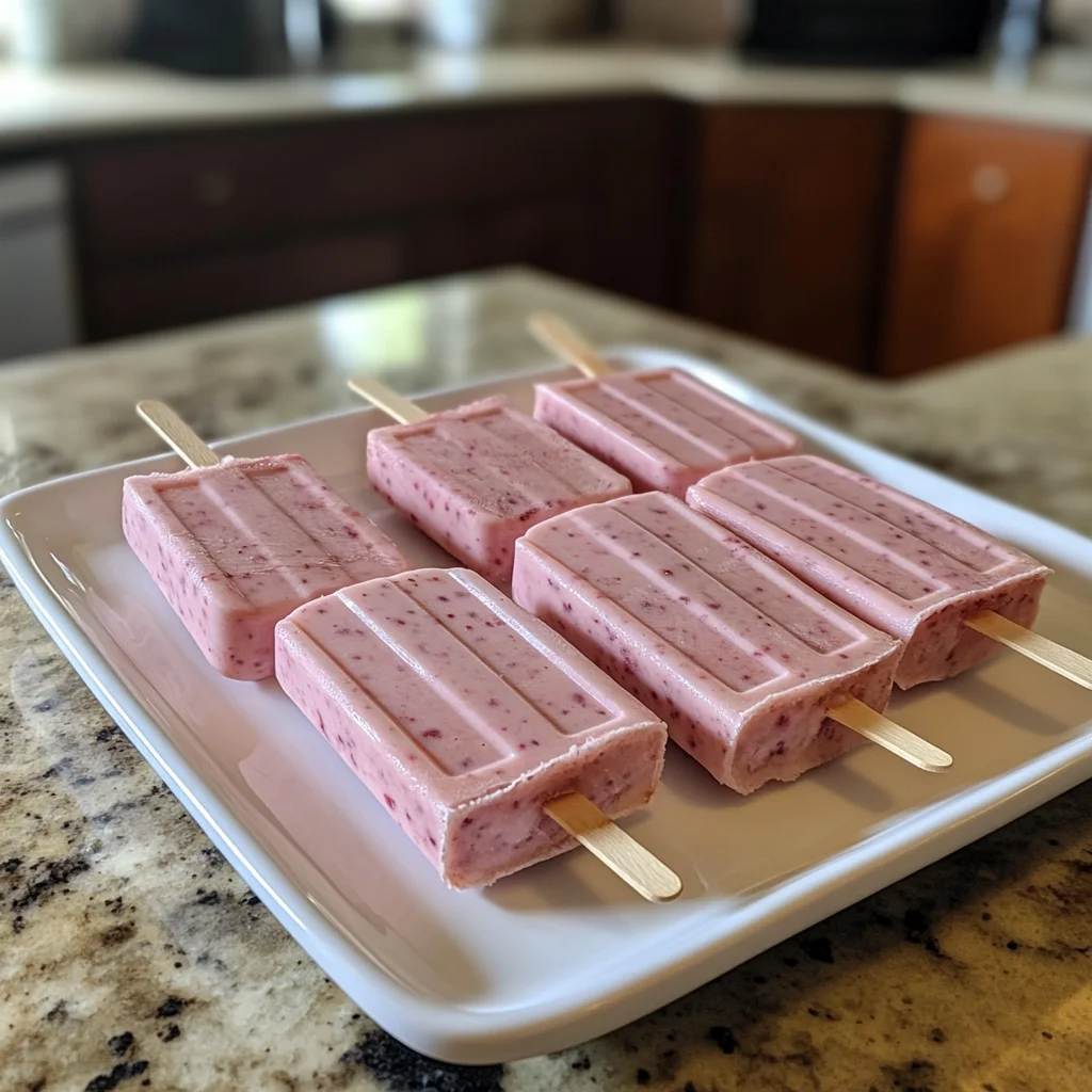 Strawberry Yogurt Popsicles