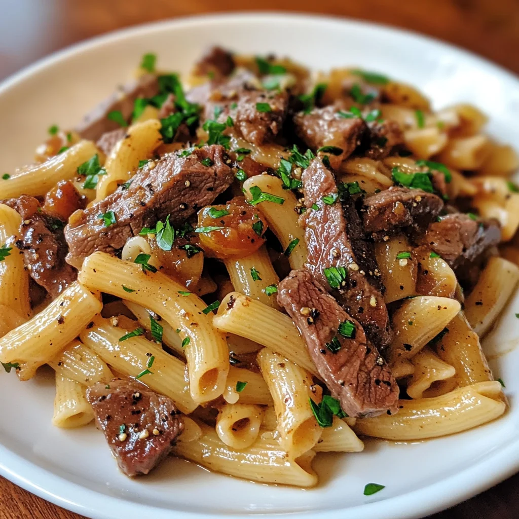One-Pot Smoky Honey BBQ Steak Pasta