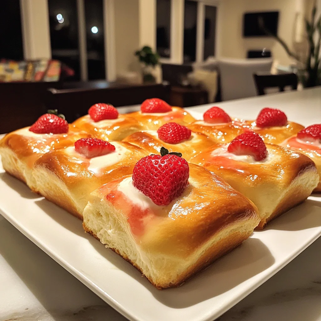 Strawberry Cheesecake Buns