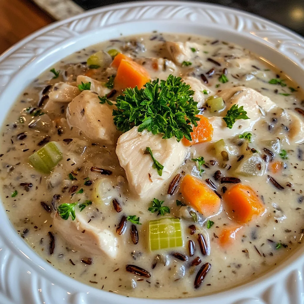 Slow Cooker Creamy Chicken Wild Rice Soup