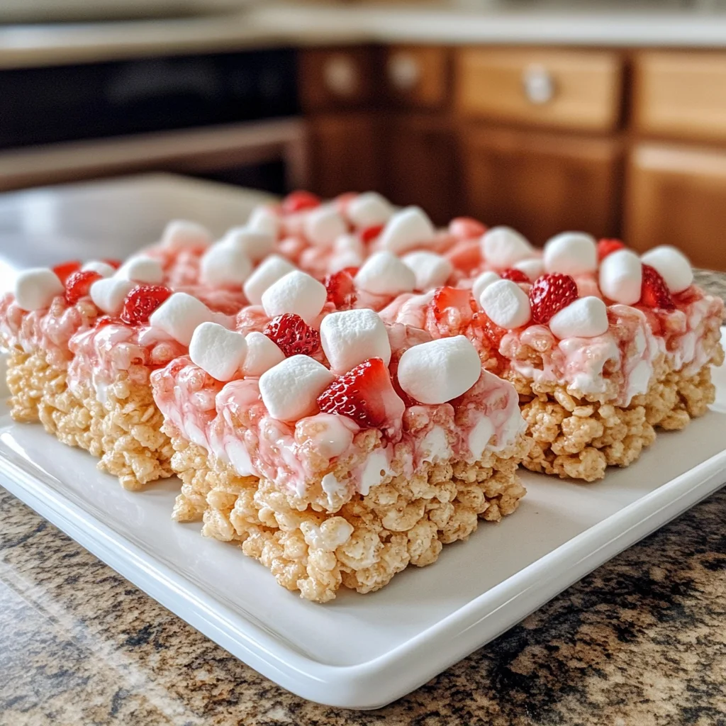 Strawberry Crunch Rice Krispie Treats will Delight You!